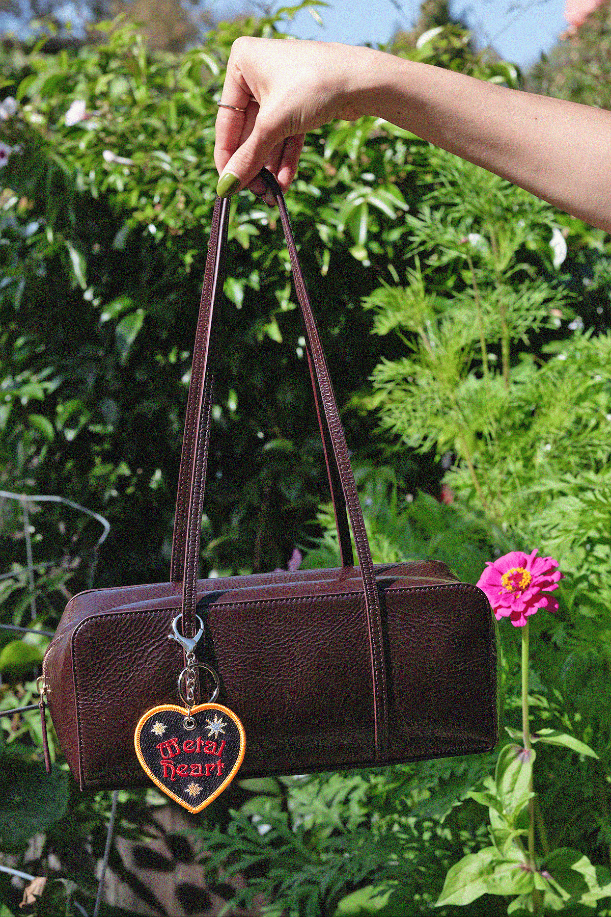 Metal Heart mini Bag Charm!