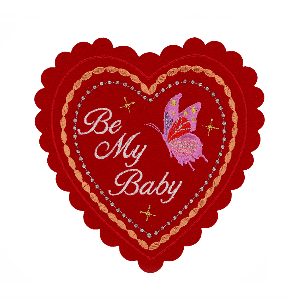 Be My Baby Doily Card (patch + card) - PatchYaLater 