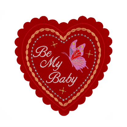 Be My Baby Doily Card (patch + card) - PatchYaLater 