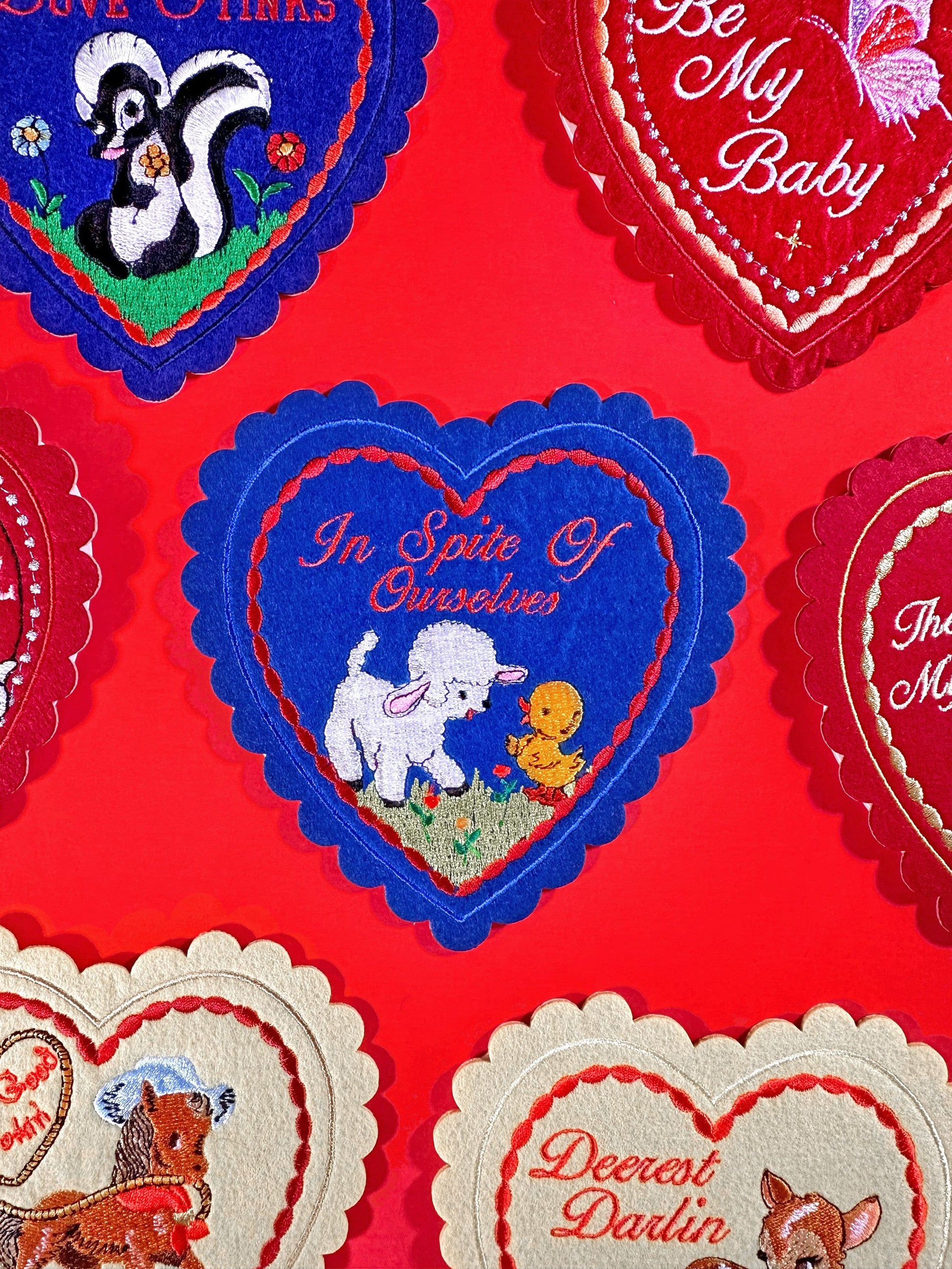 In Spite Of Ourselves Doily Valentine (patch + card) - PatchYaLater 