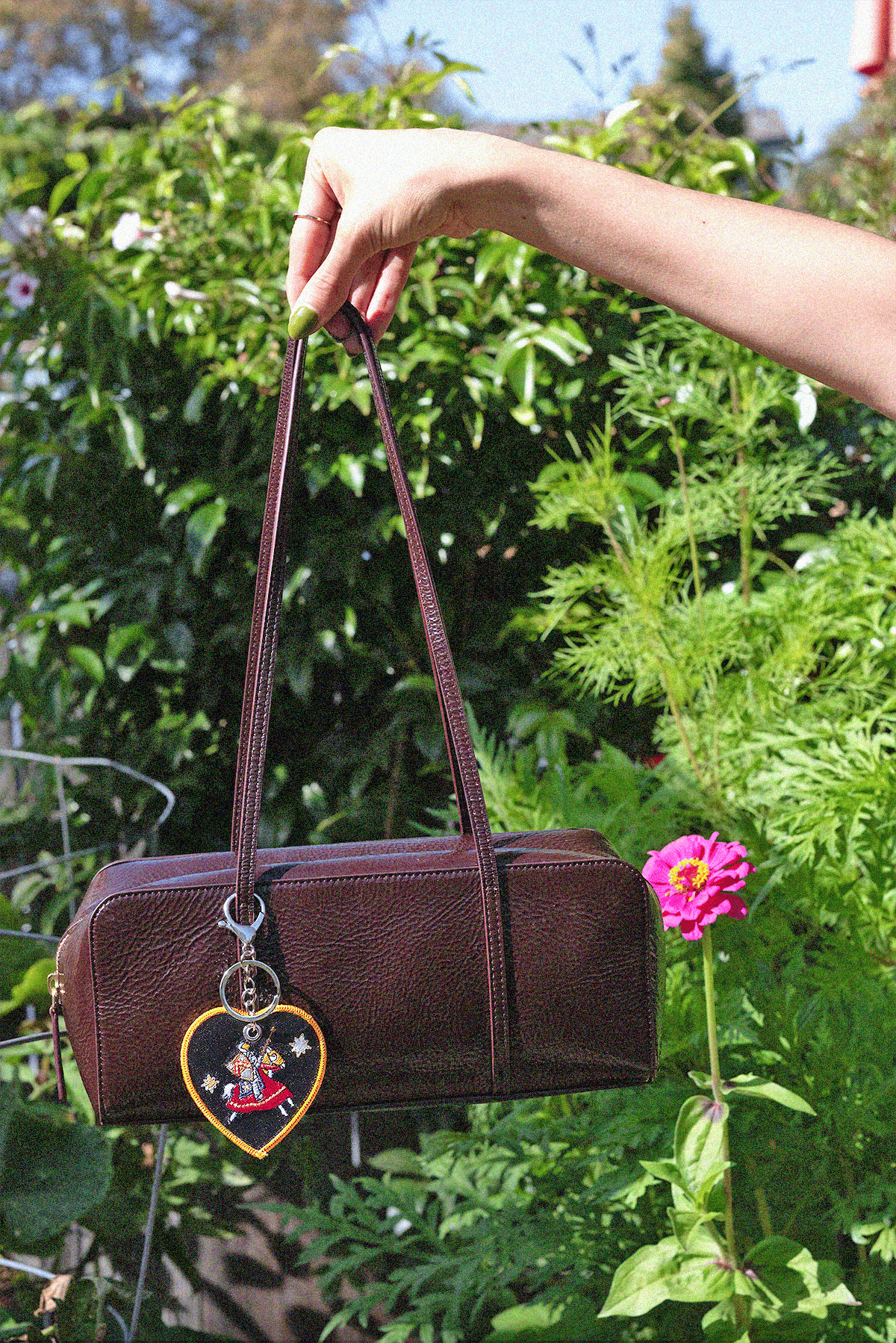 Metal Heart mini Bag Charm!