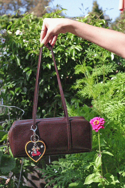 Metal Heart mini Bag Charm!