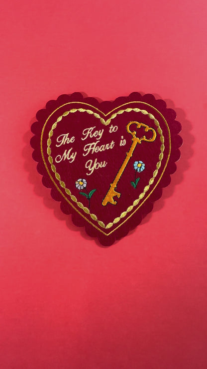 The Key... Doily Valentine (patch + card)