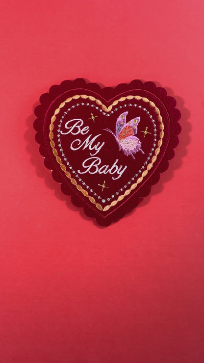 Be My Baby Doily Card (patch + card)