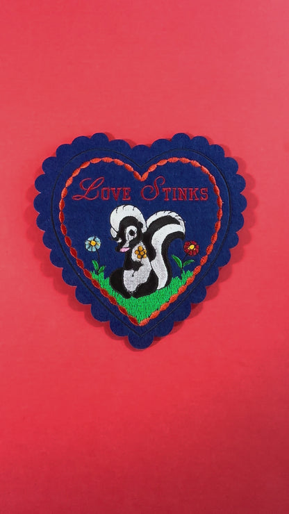 Love Stinks Doily Valentine (patch + card)