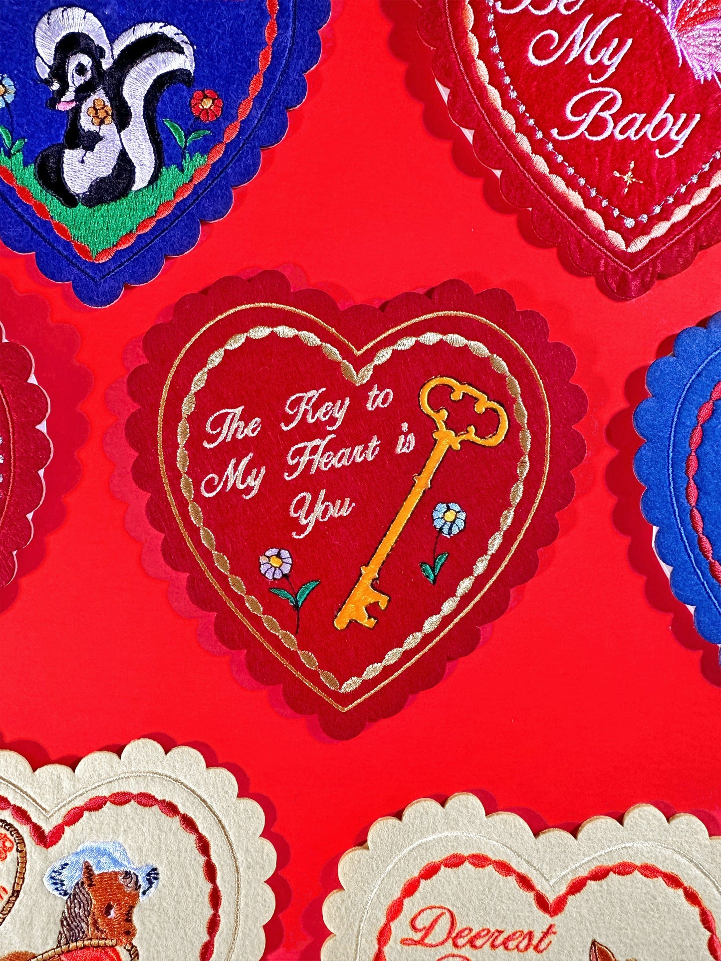 The Key... Doily Valentine (patch + card)