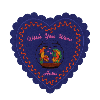 Wish You Were Here Doily Card (patch + card)