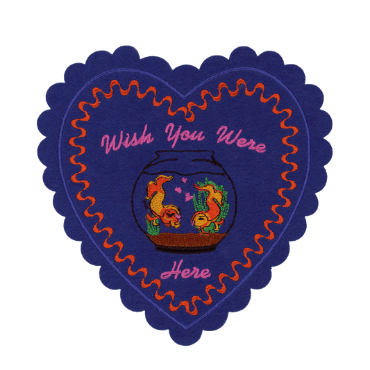 Wish You Were Here Doily Card (patch + card)